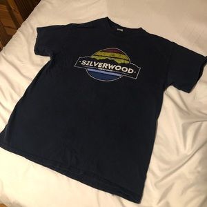 Navy blue, Silverwood Themepark t-shirt (mens medium)